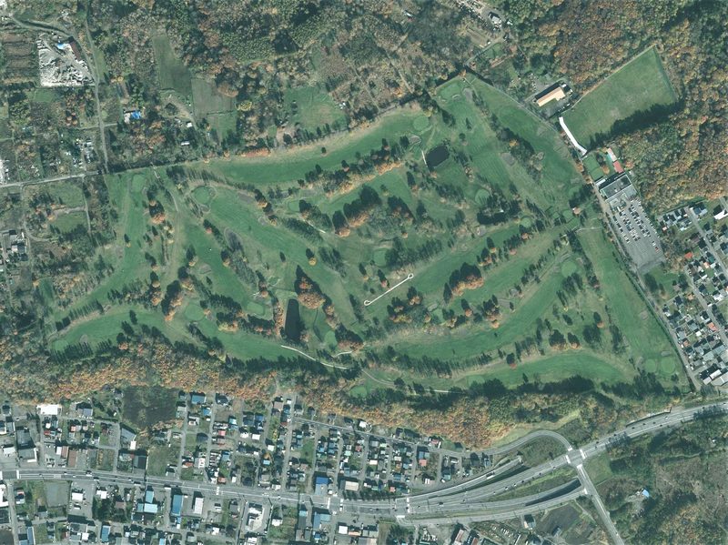 Asahikawa Golf Club, Asahikawa Hokkaido Aerial photograph.2014