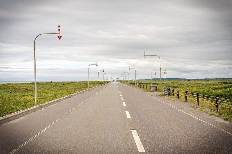 driving Hokkaido road