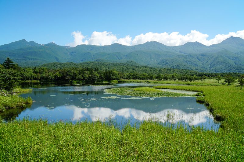 Lake Ichiko of Shiretoko Goko Lakes in Shari, Hokkaido prefecture, Japan.