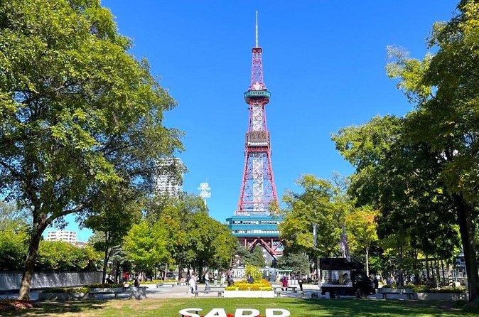 1 Day Tour to Hill of the Buddha, Sapporo and Sake - Sapporo TV Tower puts the city in context