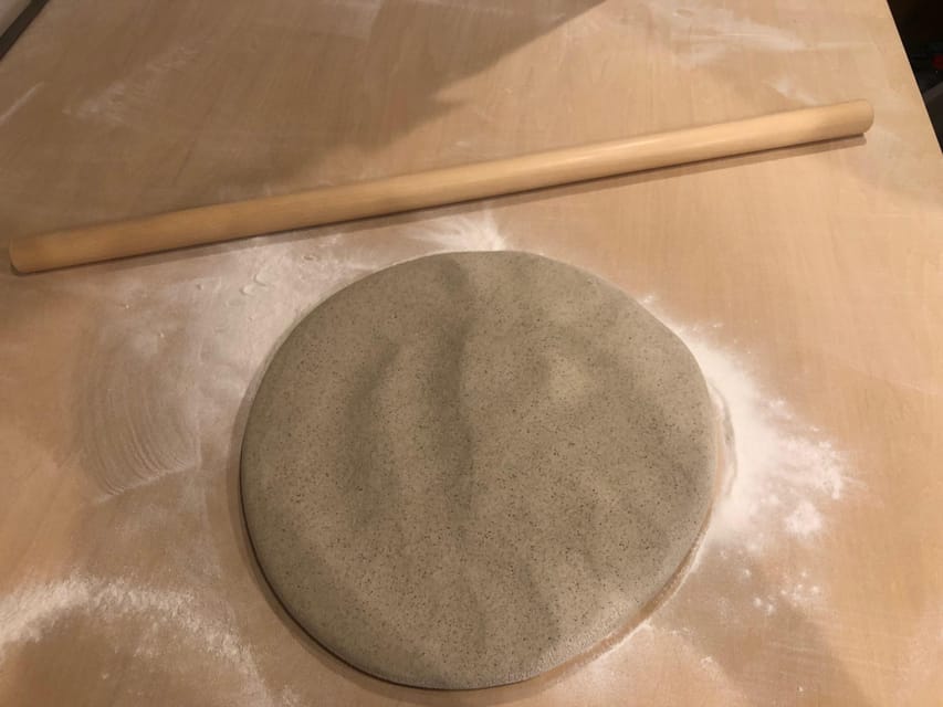 Authentic Handmade Soba Experience! - Rolling the dough and cutting each strand