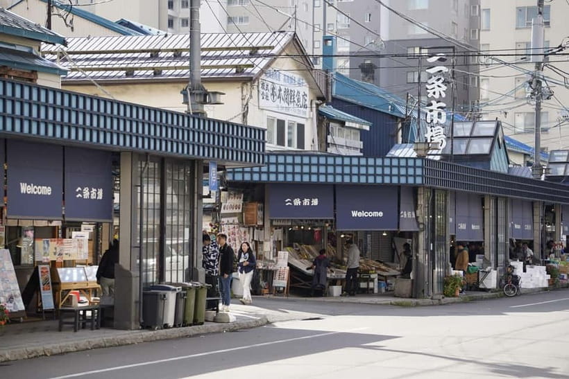 Authentic Sapporo: Nijo Market Seafood Lunch & History Tour - Arriving at Nijo Market for lunch