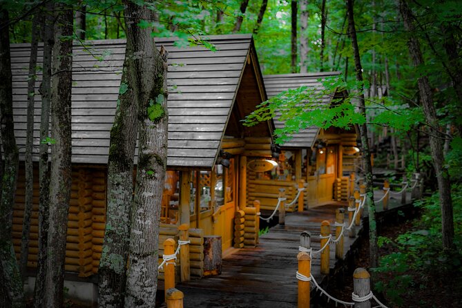 Furano Private Customizable Half Day Tour - Wooden cottages in the forest at Nakagoryo