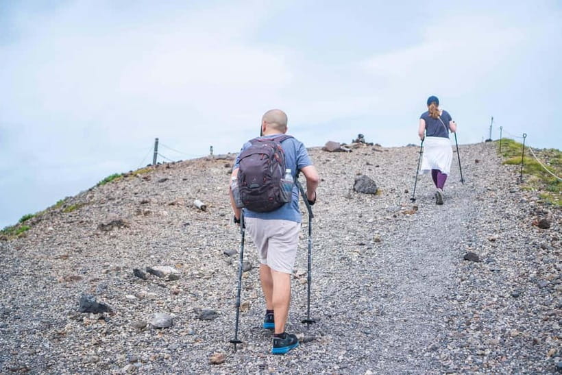 Mt. Tarumae: Active Volcano Lava Dome Hike - The first view of Tarumae’s steaming dome
