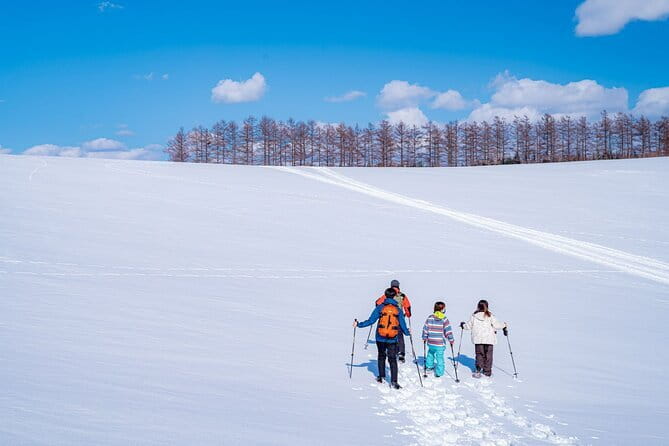 Private Scenic Hills Snowshoeing in Biei - The morning schedule from 9:30 to 11:30