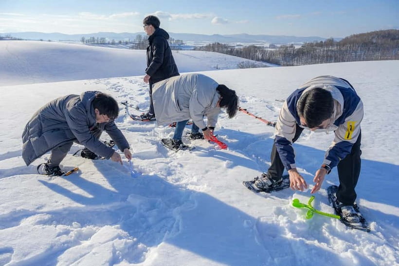 Snowshoeing on a Sparkling Biei Hill & Winter Cafe Time - Why this small Biei outing feels special
