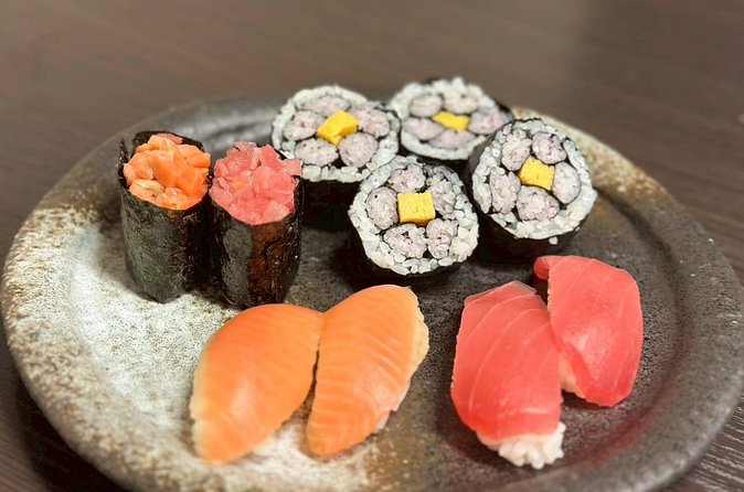 Sushi Making Class in Sapporo - Building the decorative roll